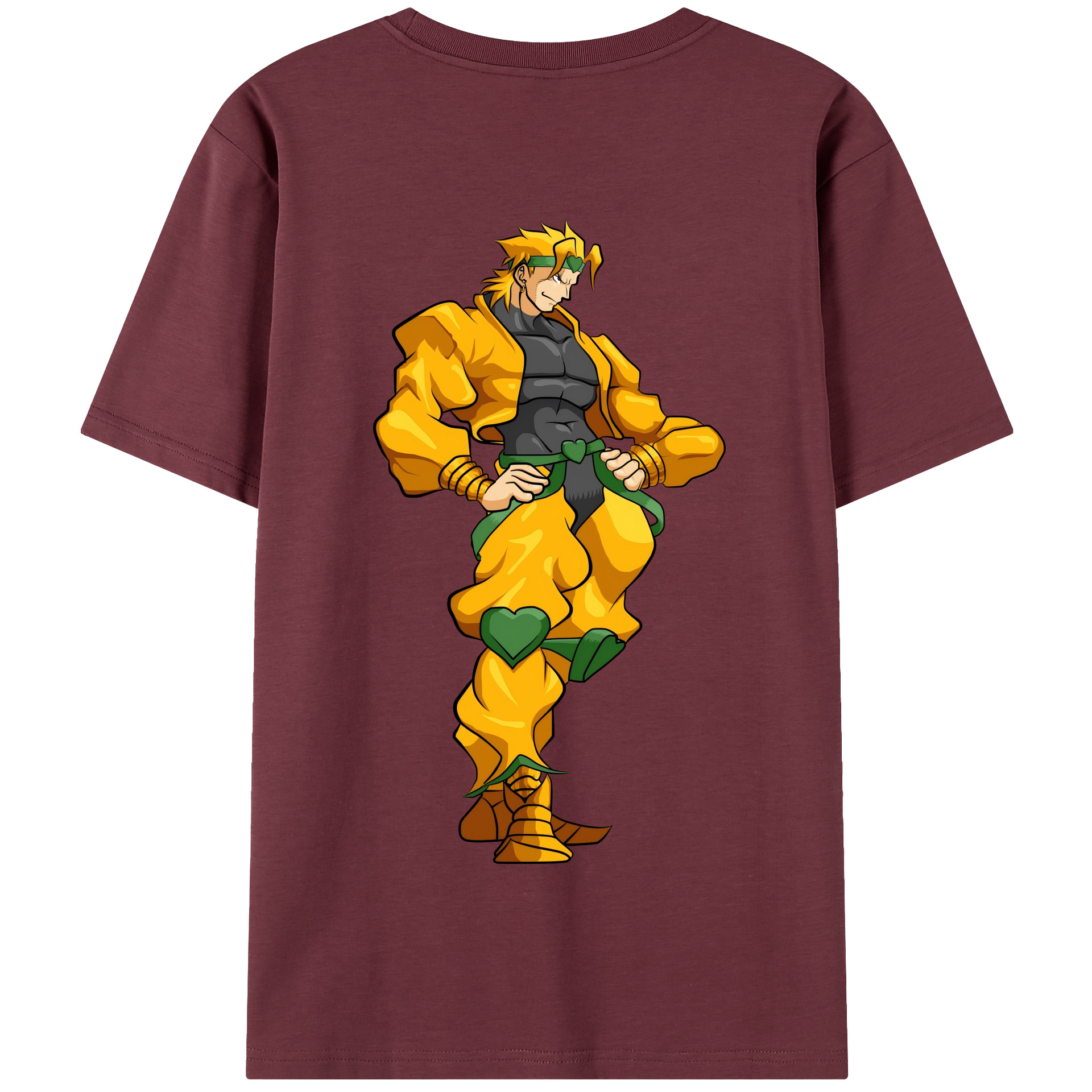 （画像用） ジョジョの奇妙な冒険 ディオ?ブランドー JoJo's Bizarre Adventure Dio Brando 綿100％半袖Tシャツ（背面プリント）